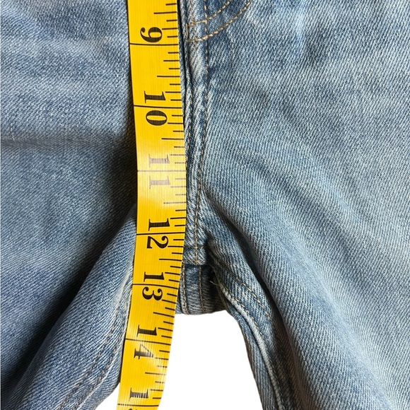 Frank & Eileen Monaghan Blue Denim Raw Hem Straight Leg Hi-Rise Jeans Size 31 - Picture 11 of 13